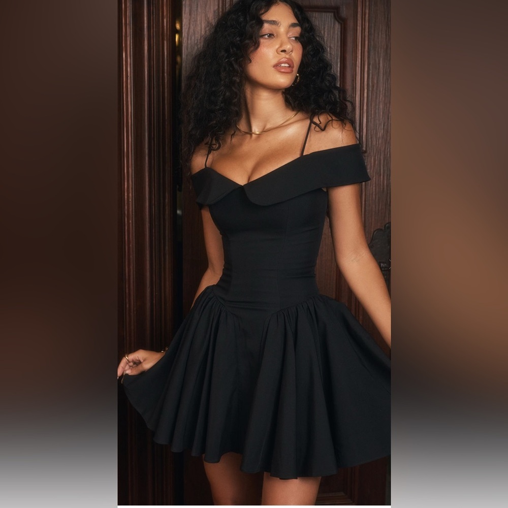 House of CB Black Off-Shoulder Dress